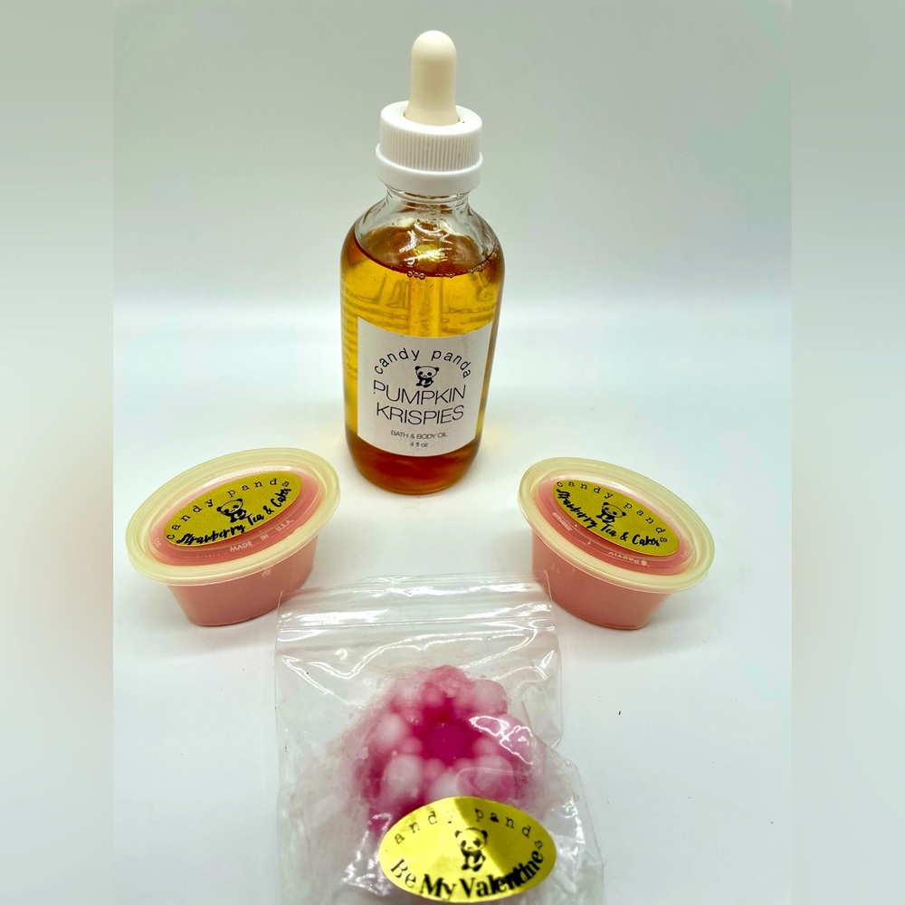 Candy Panda Bath & Body Oil Pumpkin Krispies & wax bundle